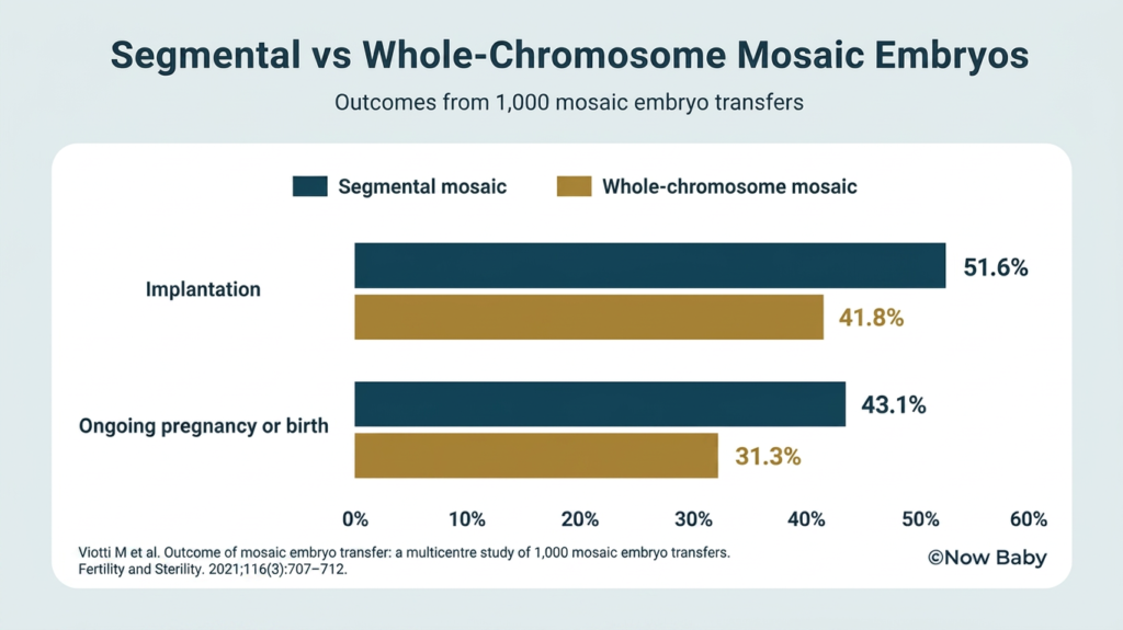 segmental V whole chromosome embryo success comparison